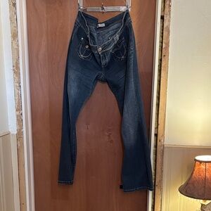 No Boundaries Women's Boot Cut Jeans - Dark Blue